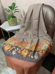 Applique Aari Work Shaded Wool Silk Stoles