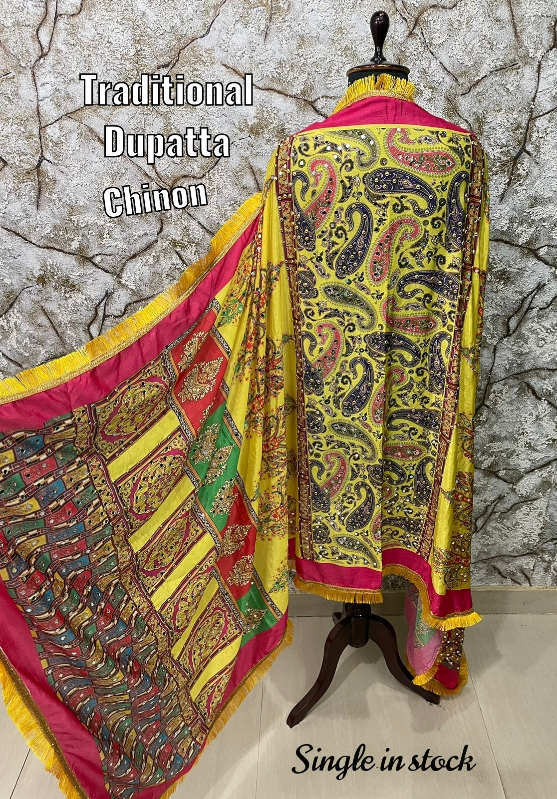 Traditional Chinnon Uppada Silk Dupattas