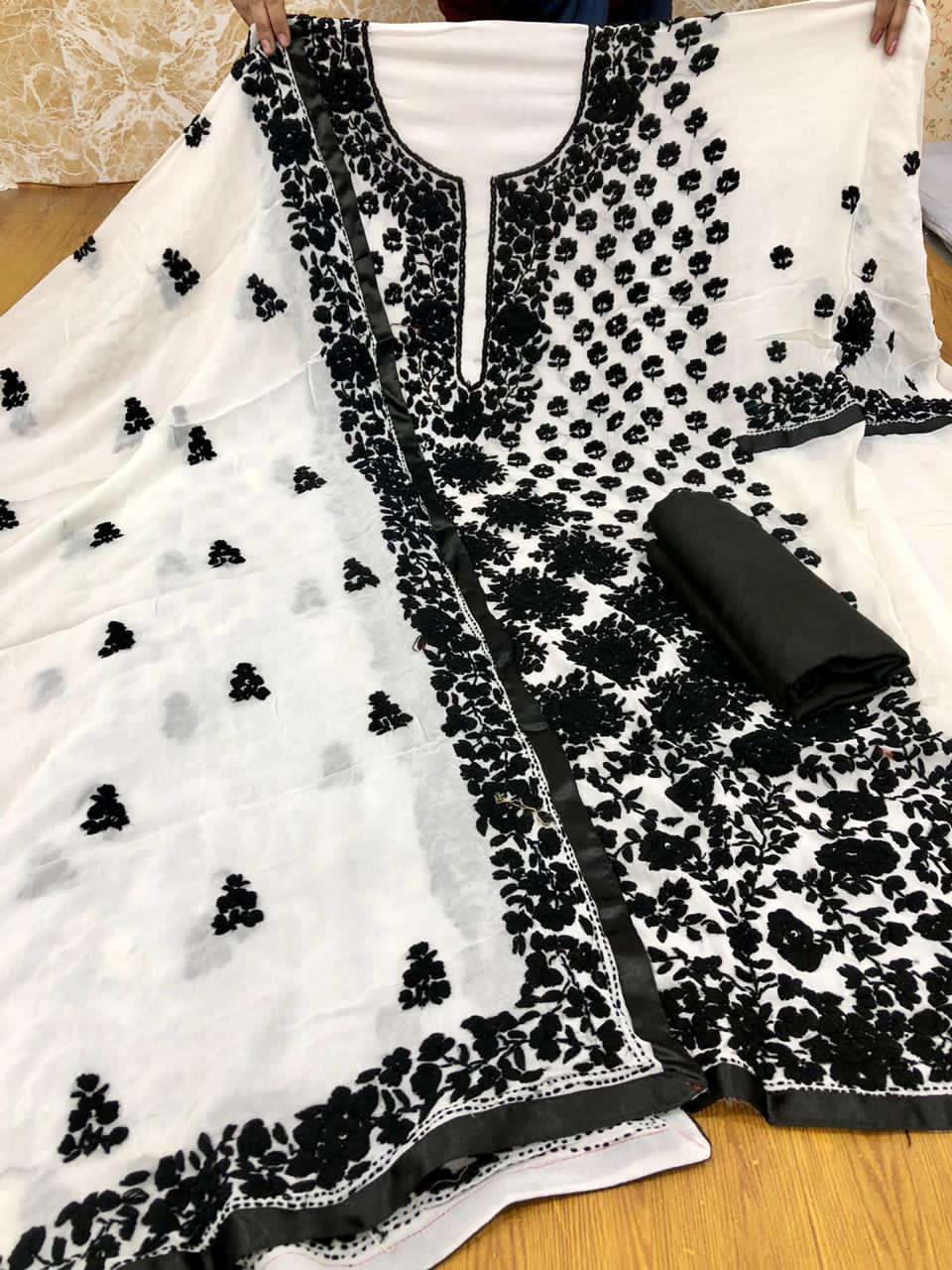 White and Black Georgette Collection