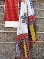 Ajrakh Suits with Applique Dupatta
