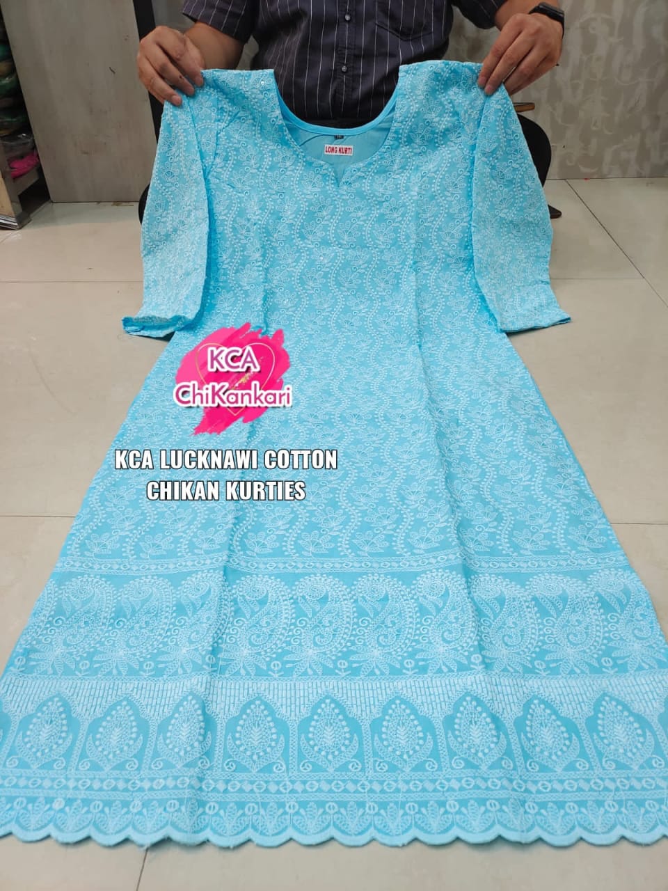 Lucknowi Chikan Long Kurti
