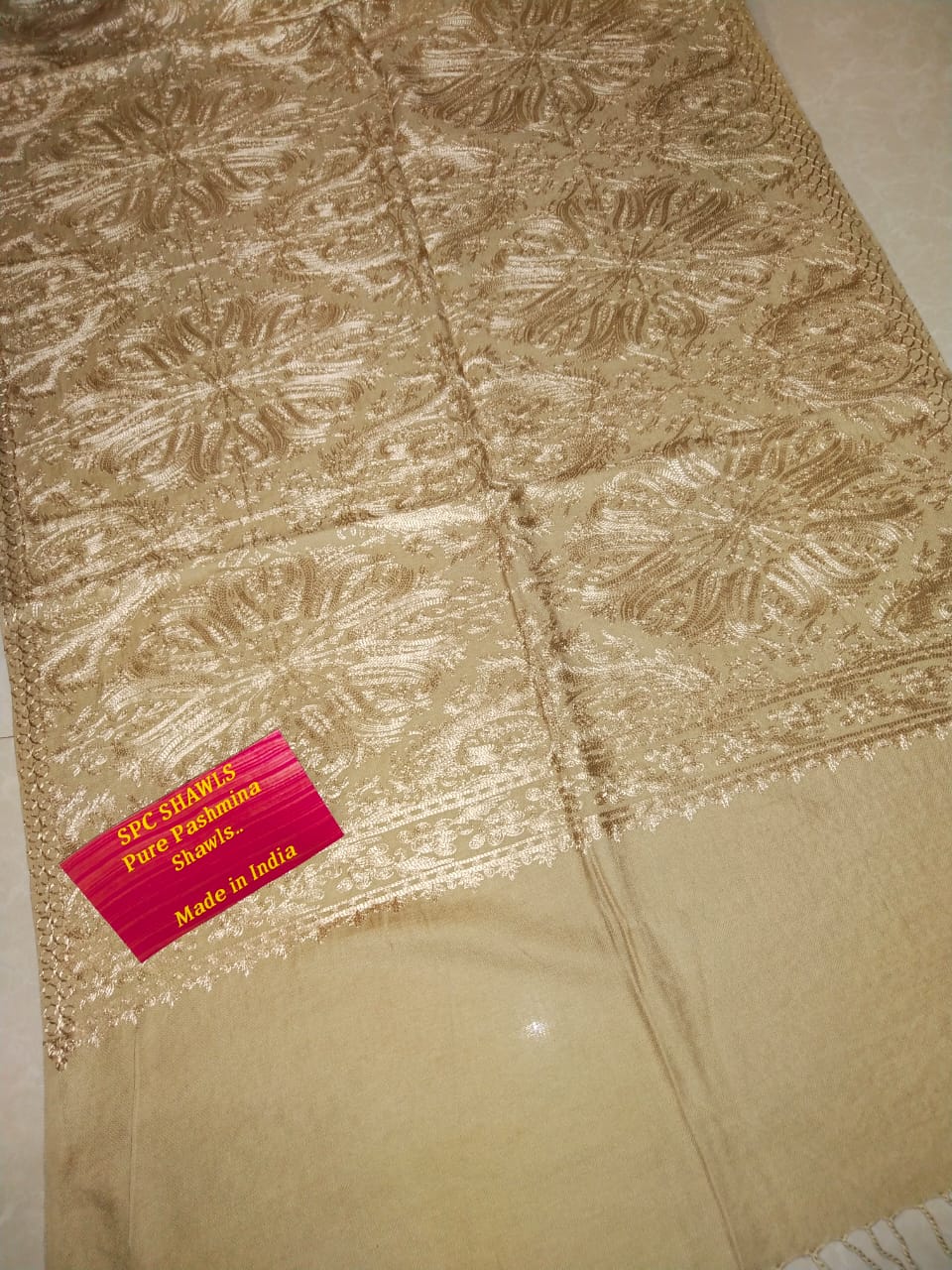 Unisex Stoles with Kashmiri Aari Work(Pashmina)