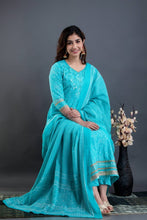 Load image into Gallery viewer, Beautiful Cotton Anarkali Set with Gota