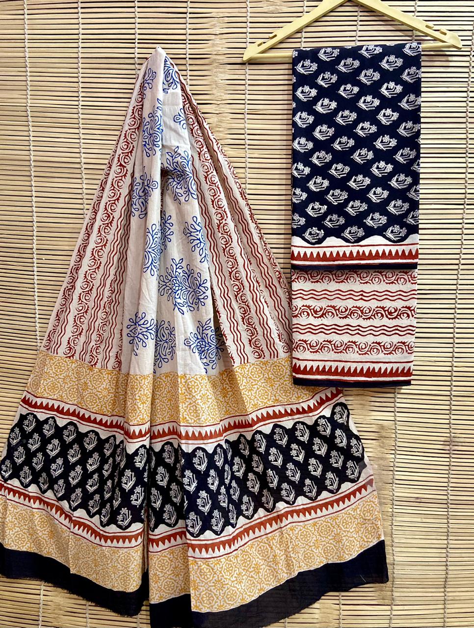 Hand-Block Printed Cotton Suits