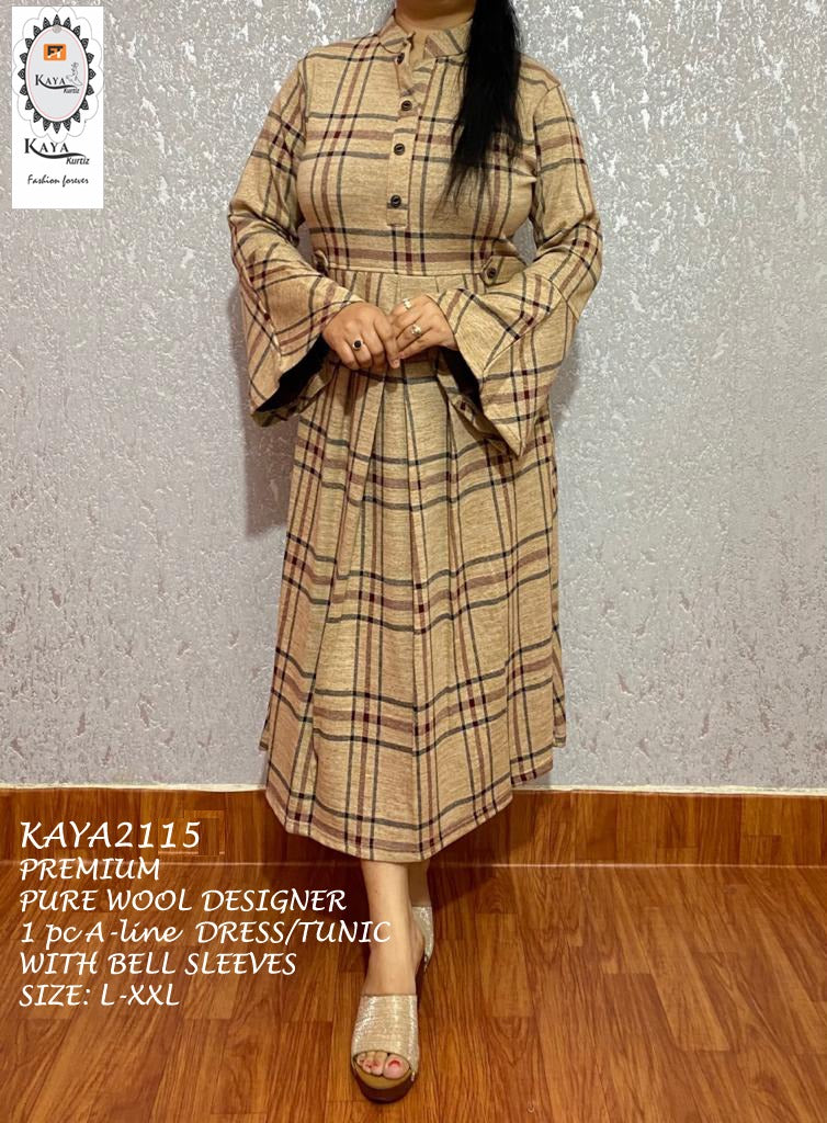 Ladies Designer Long Woolen Kurtis at Rs 2295 | Pashmina Kurti in New Delhi  | ID: 24308465197