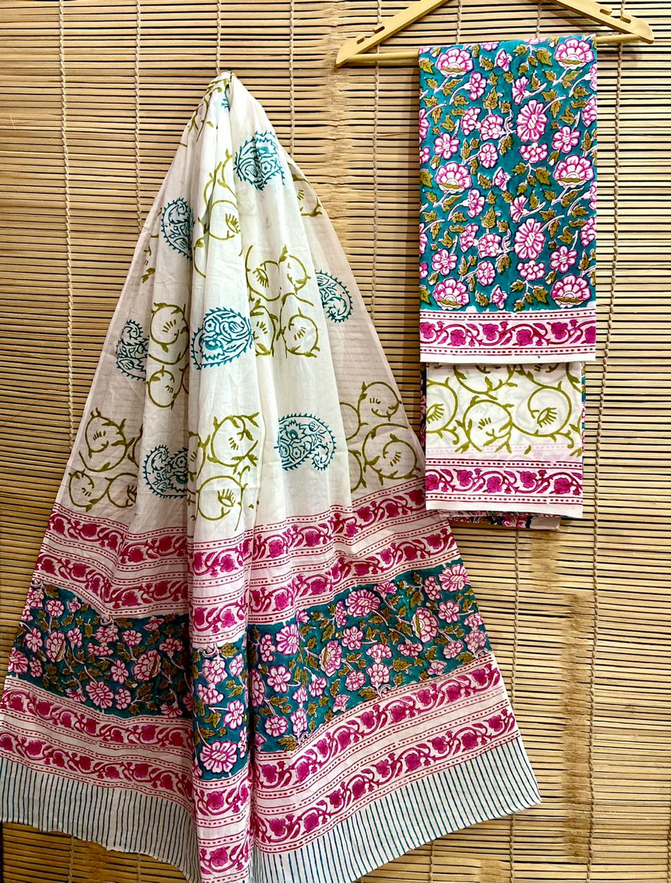 Hand-Block Printed Cotton Suits