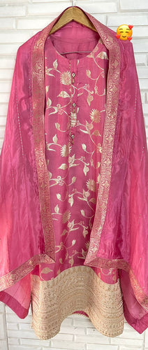 Chanderi Silk Semi Stitched Suit