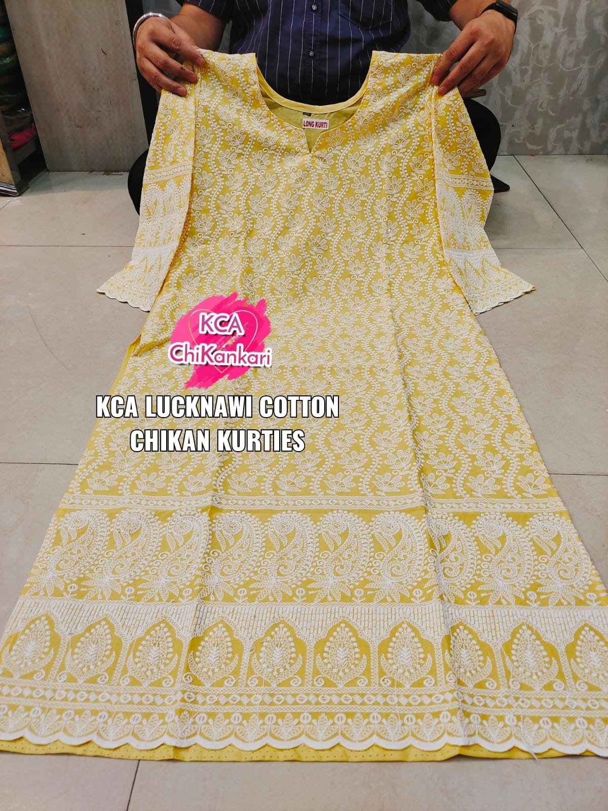 Lucknowi Chikan Long Kurti