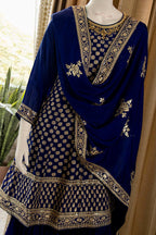 Beautiful Chinnon Short Anarkali with Garara
