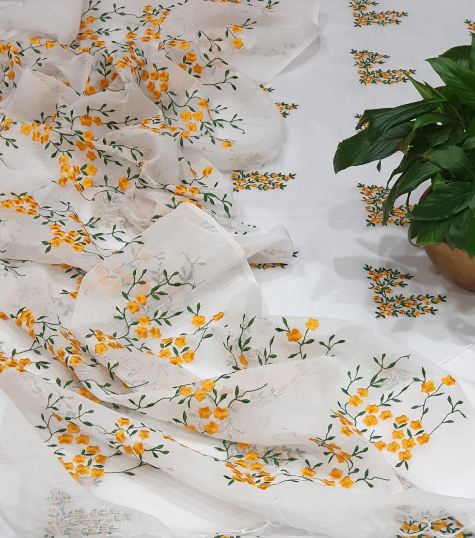 Beautiful embroidered Kota doriya suit
