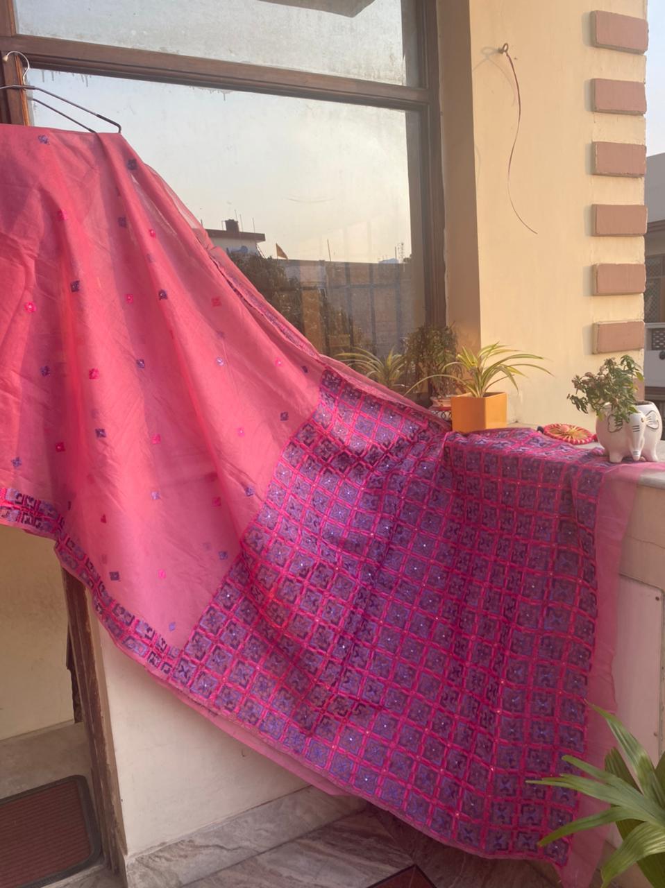 Kota Doriya Embroidered Saree