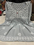 Georgette Chikankari Short Kurtis/Tops