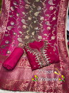 Chinnon with sequins and kundan work