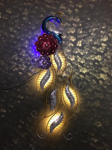 Iron wire peacock wall decor