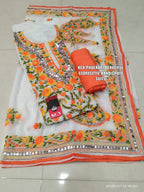 Georgette suits with Kantha embroidery