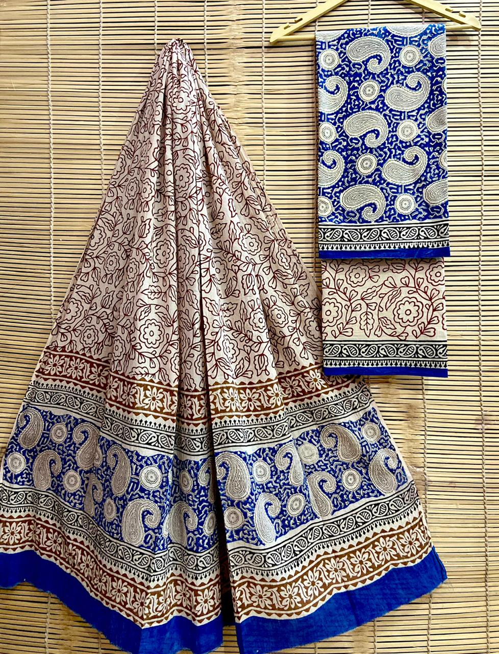 Hand-Block Printed Cotton Suits