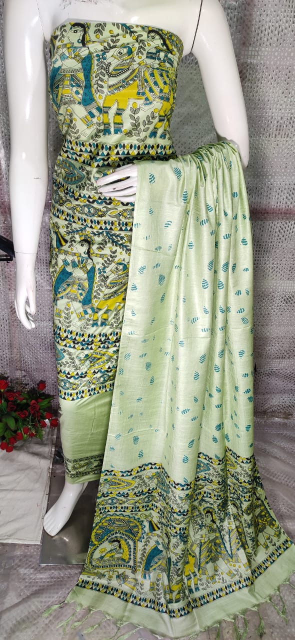 Madhubani Katan Silk Suits