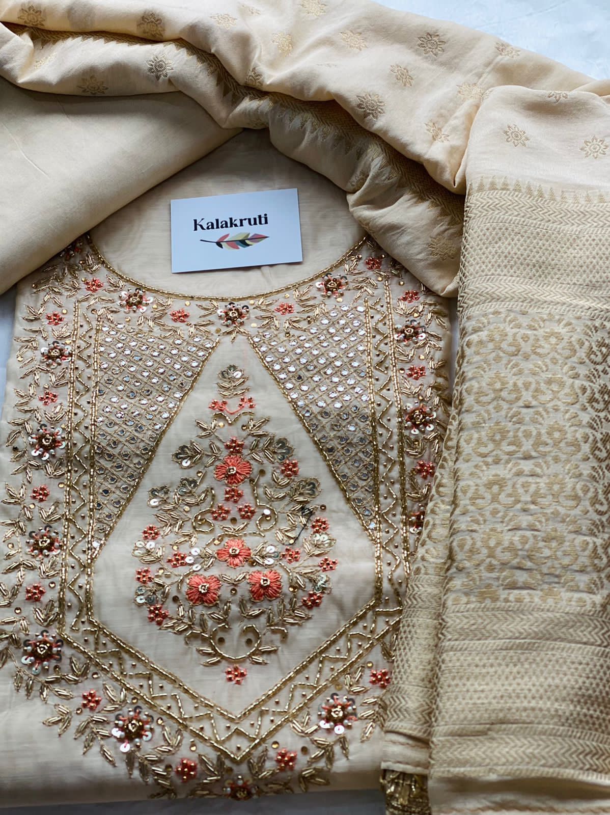 Embroidered Chanderi Suits