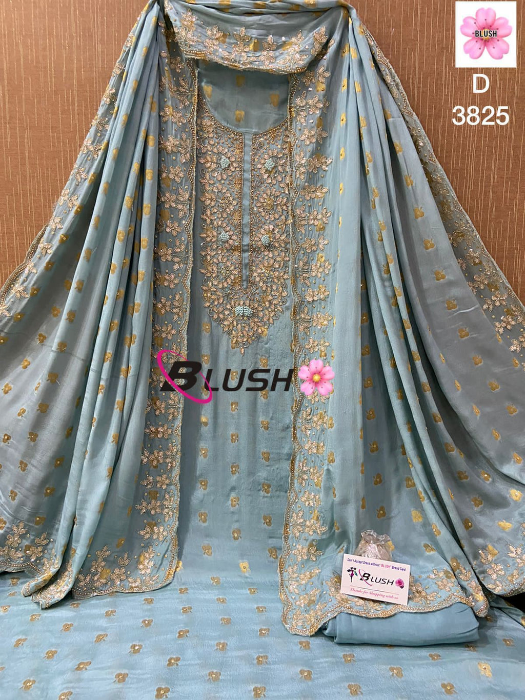 Dola Silk Suit with hand embroidery