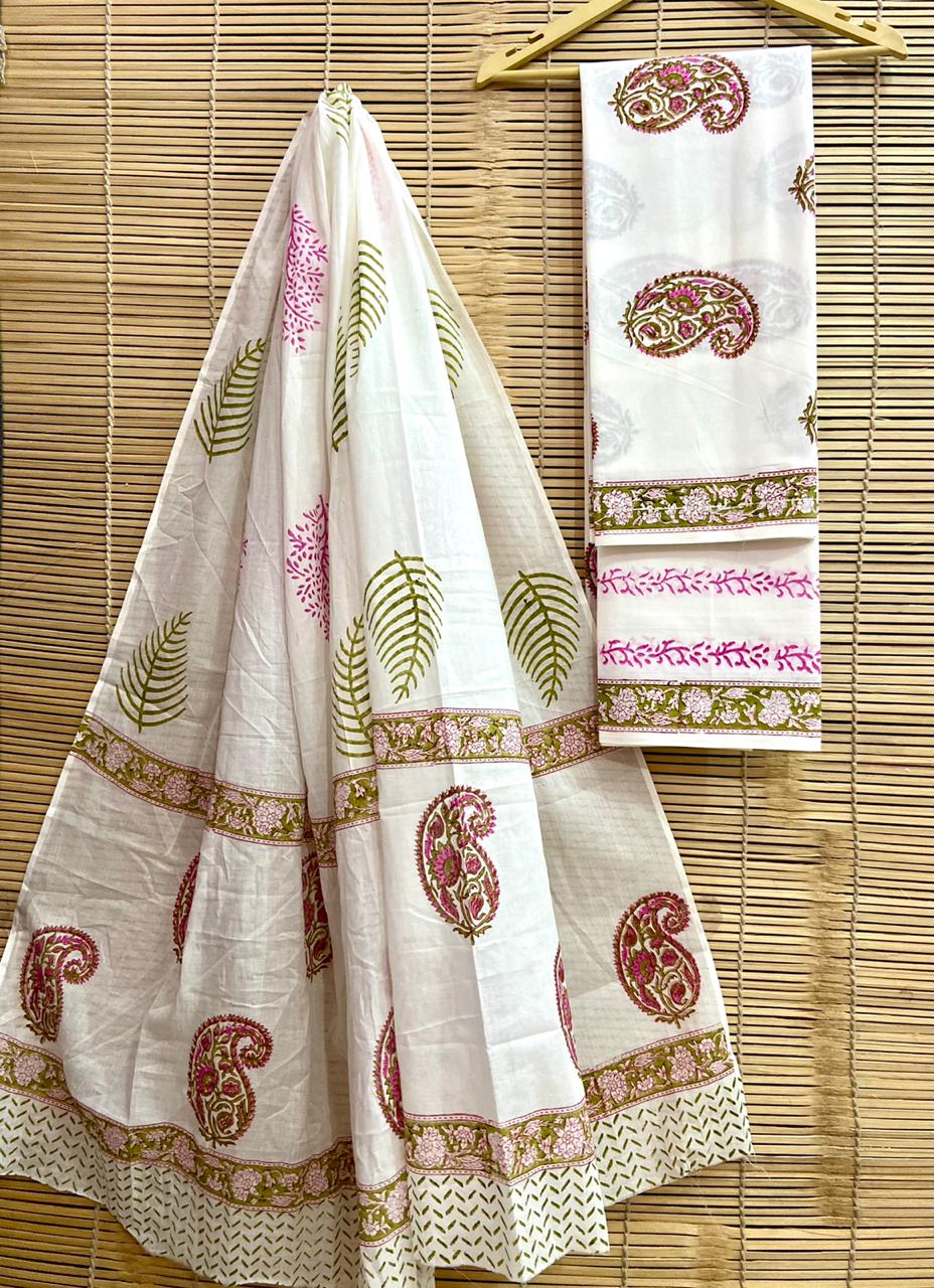 Hand-Block Printed Cotton Suits