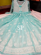 Chikankari Gown