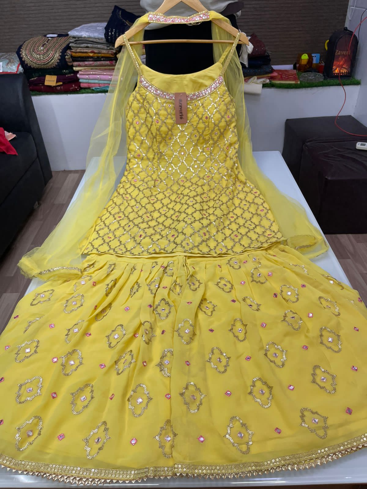 Beautiful Georgette Kurti Sharara