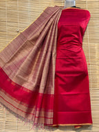 Maheshwari Cotton Silk Top with Jute Dupatta