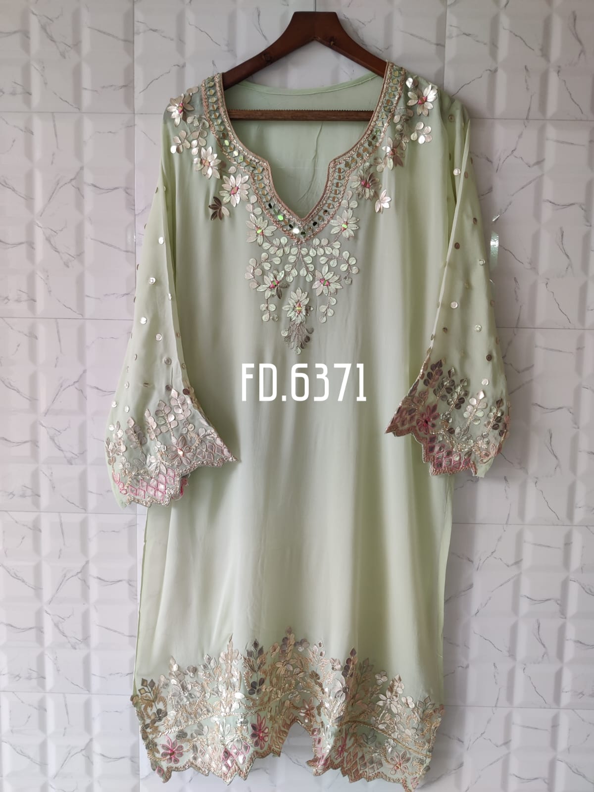 Georgette Semi-stitched Shirt and Sharara