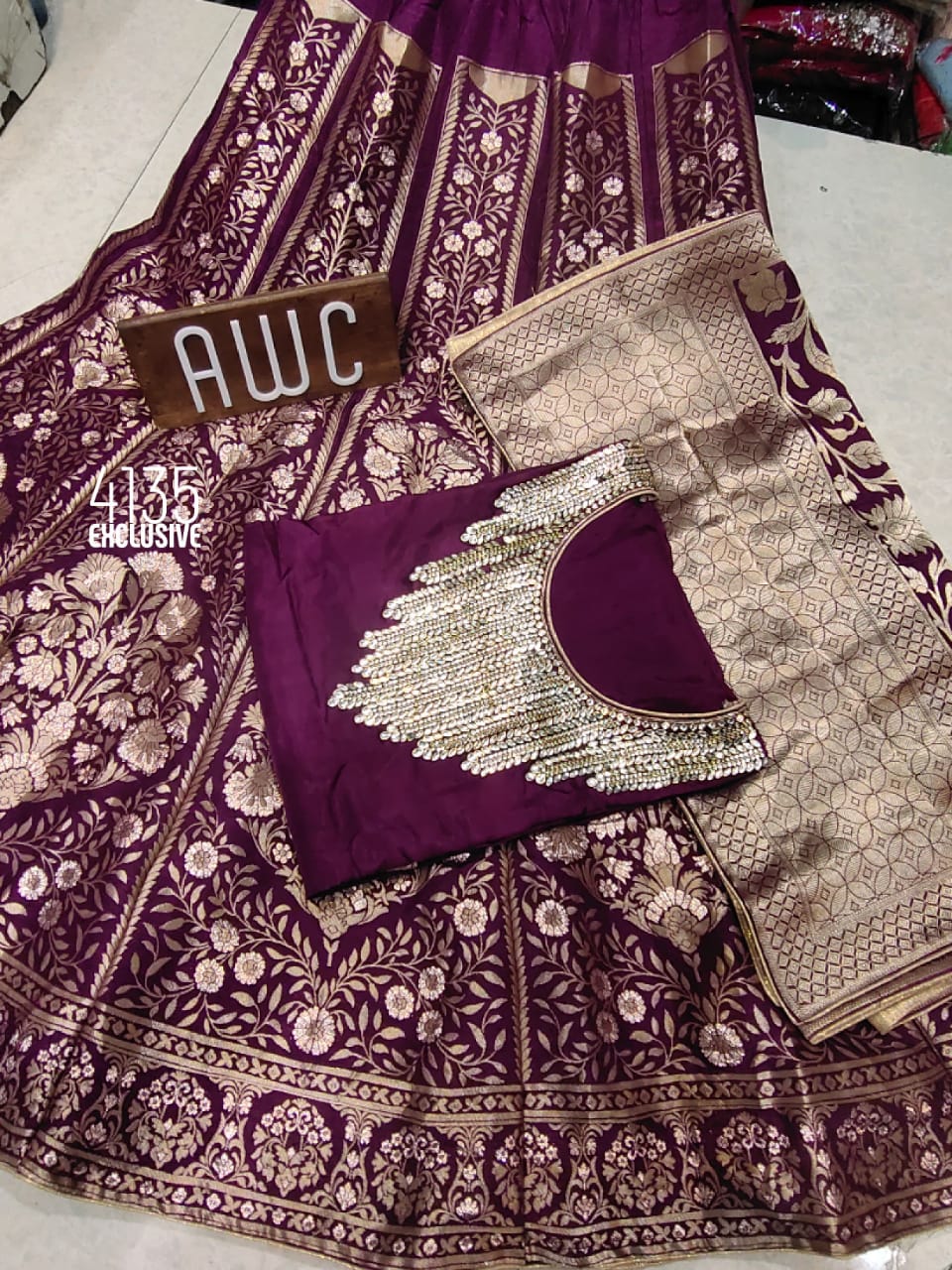 Uppada Silk Skirt Set