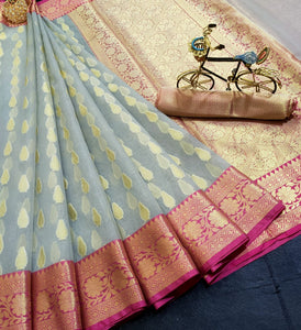 Benarsi Kora Organza Silk Sarees