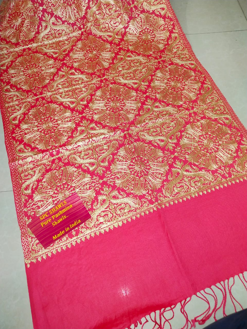 Unisex Stoles with Kashmiri Aari Work(Pashmina)