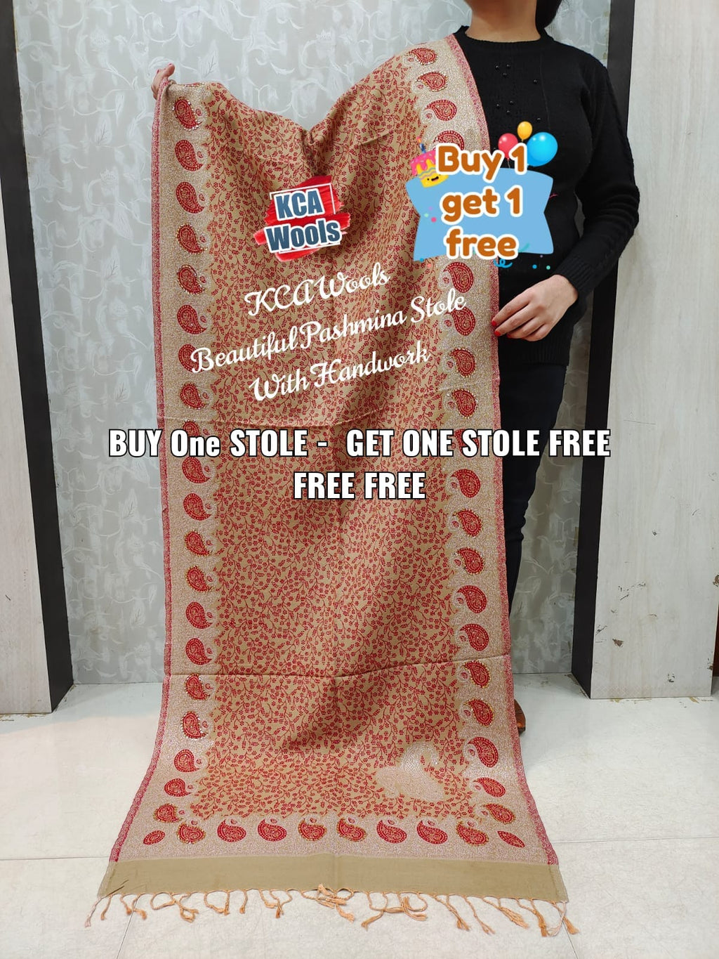 Woolen Stoles Buy 1 Get 1 Offer