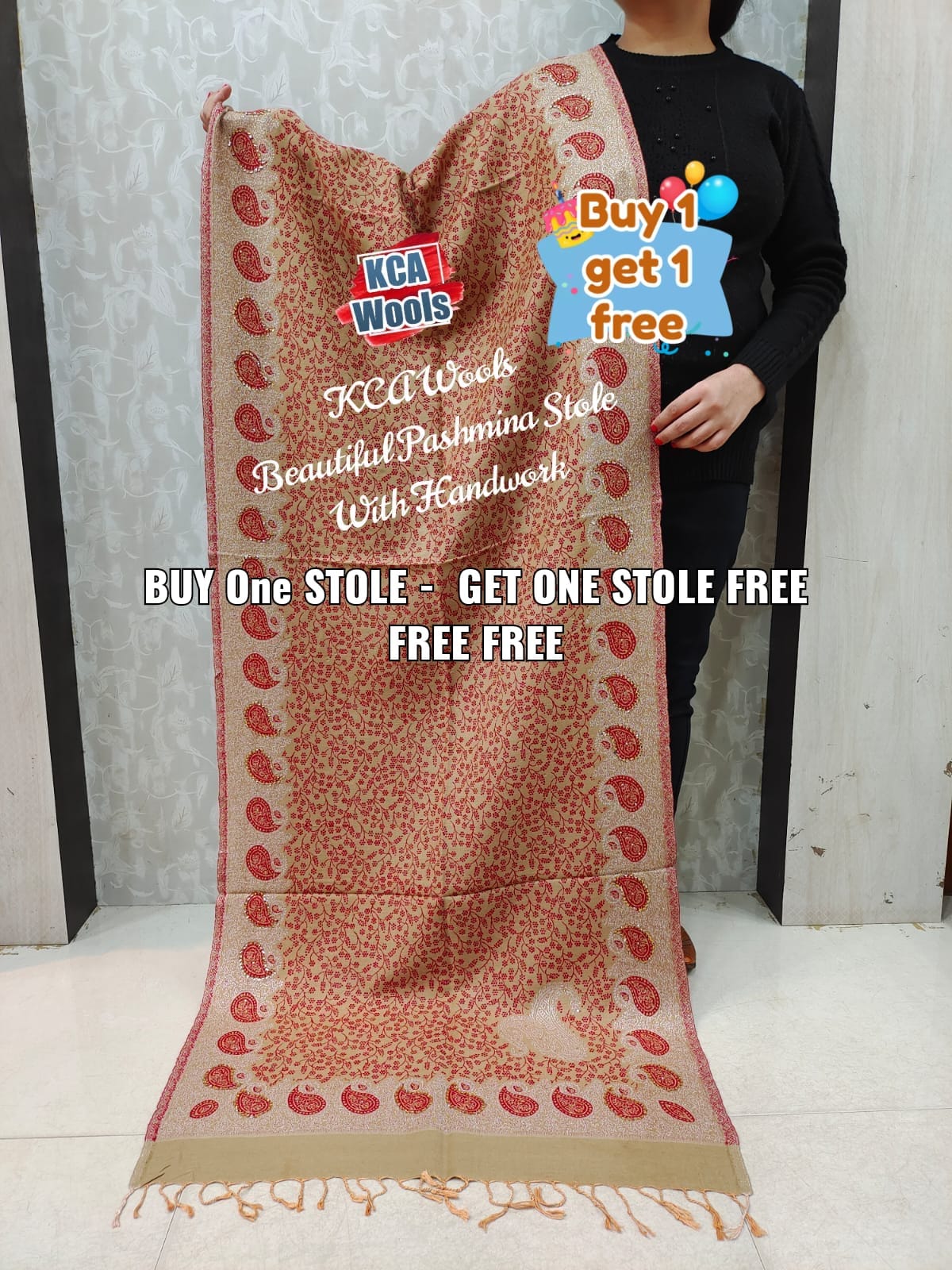 Woolen Stoles Buy 1 Get 1 Offer