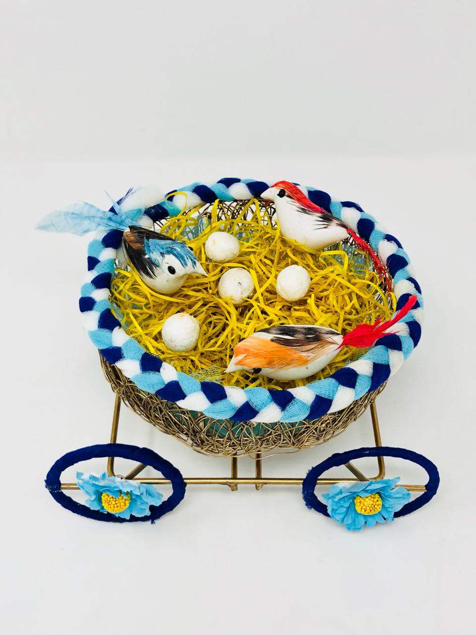 A Wire Mesh Carriage Platter Dry fruit/Snack Set/Show Piece