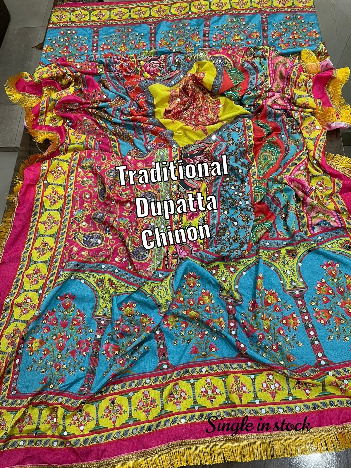 Traditional Chinnon Uppada Silk Dupattas