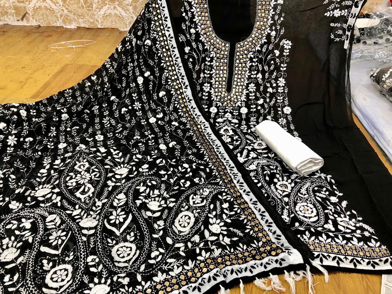 White and Black Georgette Collection