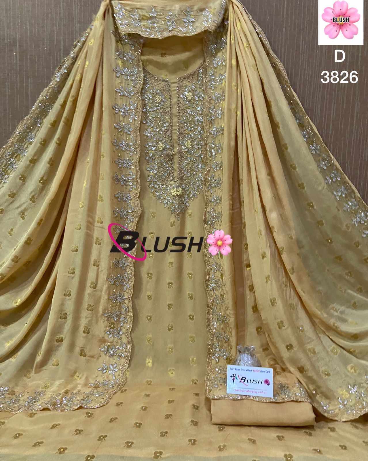 Dola Silk Suit with hand embroidery