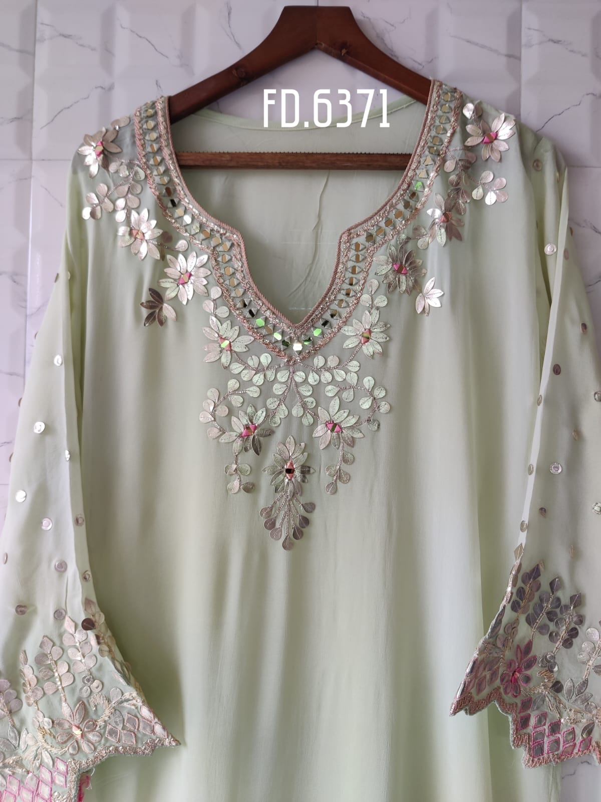 Georgette Semi-stitched Shirt and Sharara
