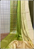 Benarsi Dyeable Semi-Georgette Silk Saree