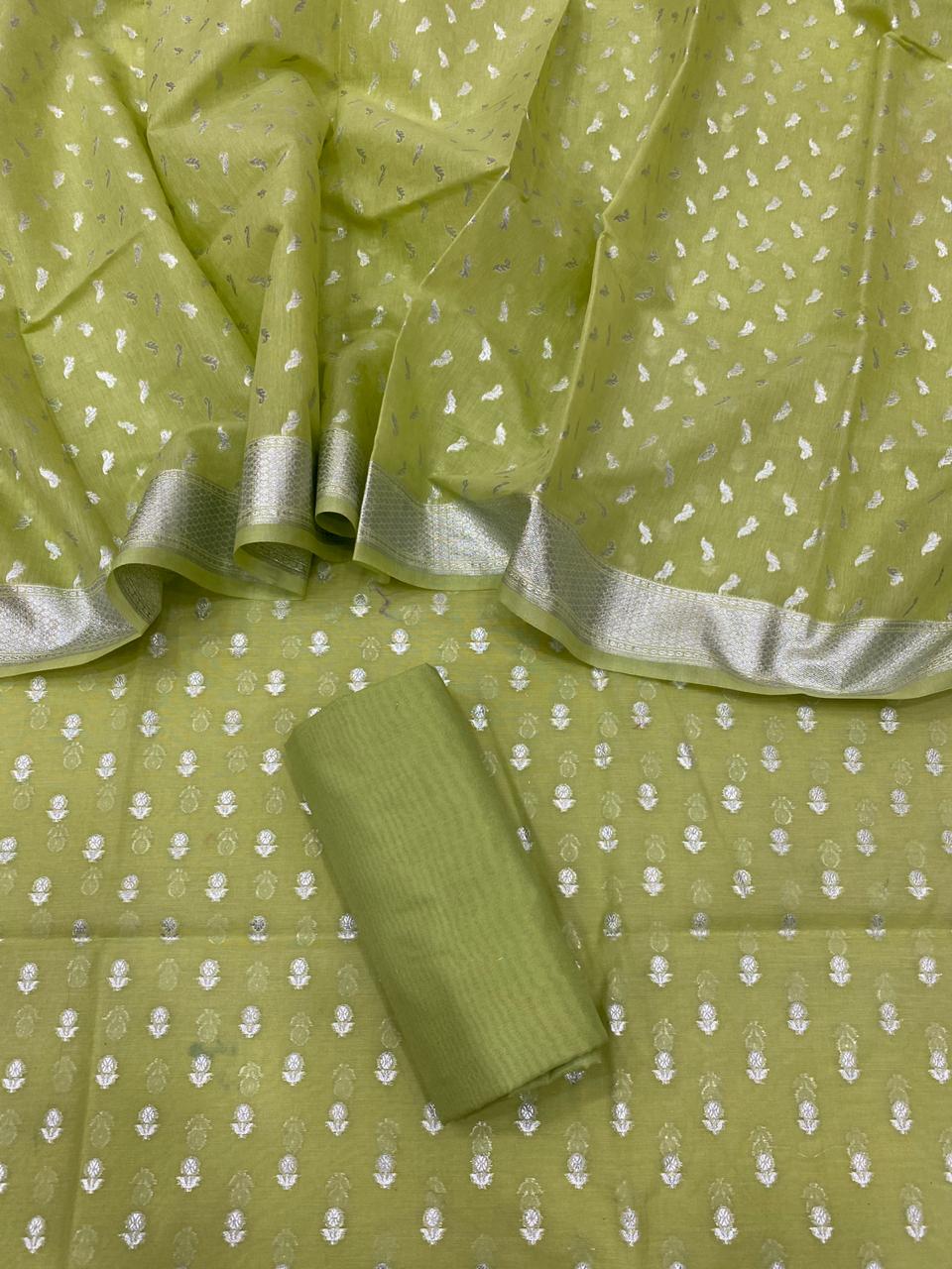 Benarsi Silver Zari Lorex Suit