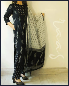 Cotton Block-print Kurta with Pant