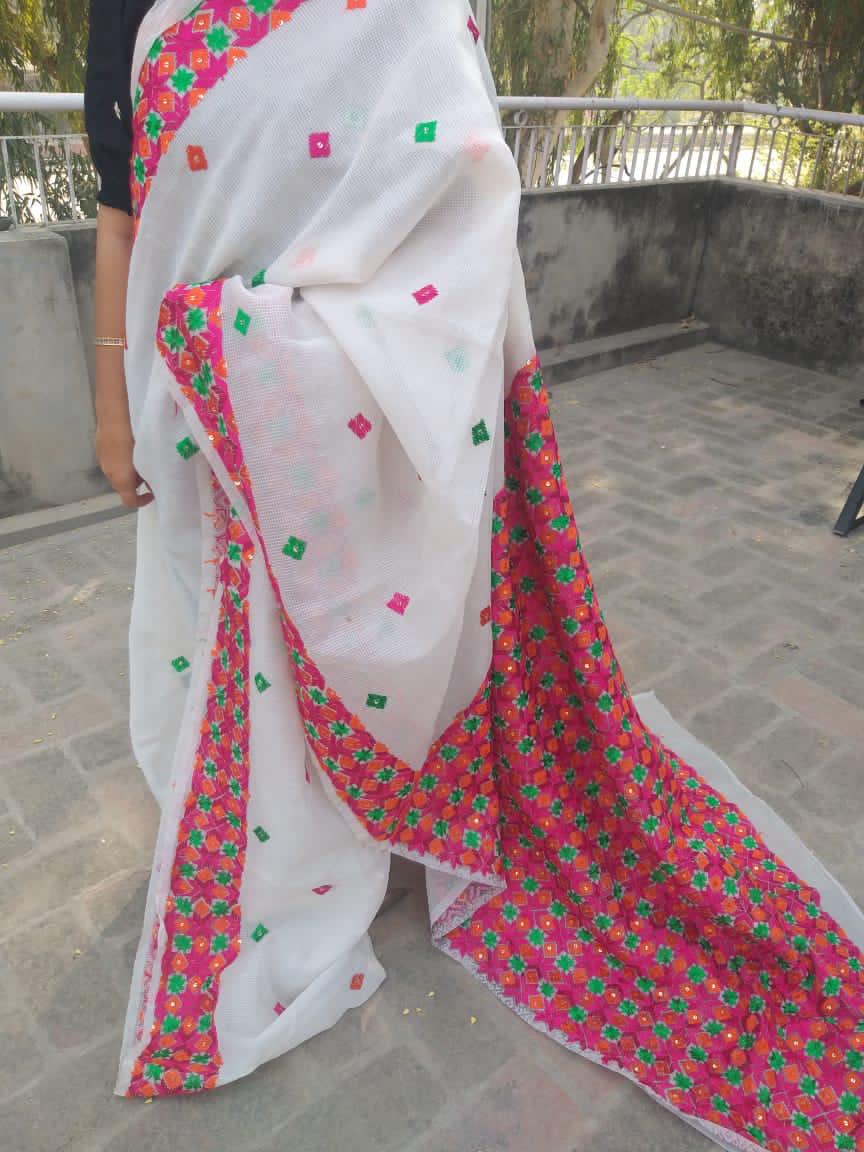 Kota Doriya Embroidered Saree