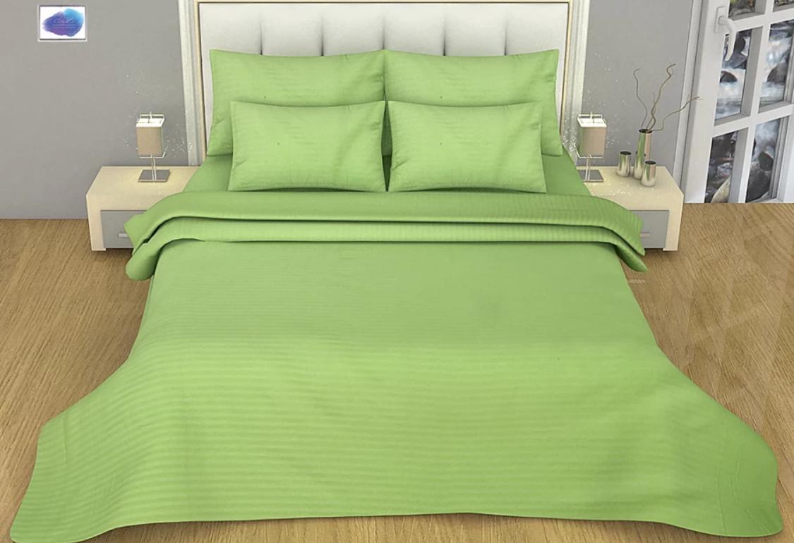 Satin Stripe Double Bedsheets