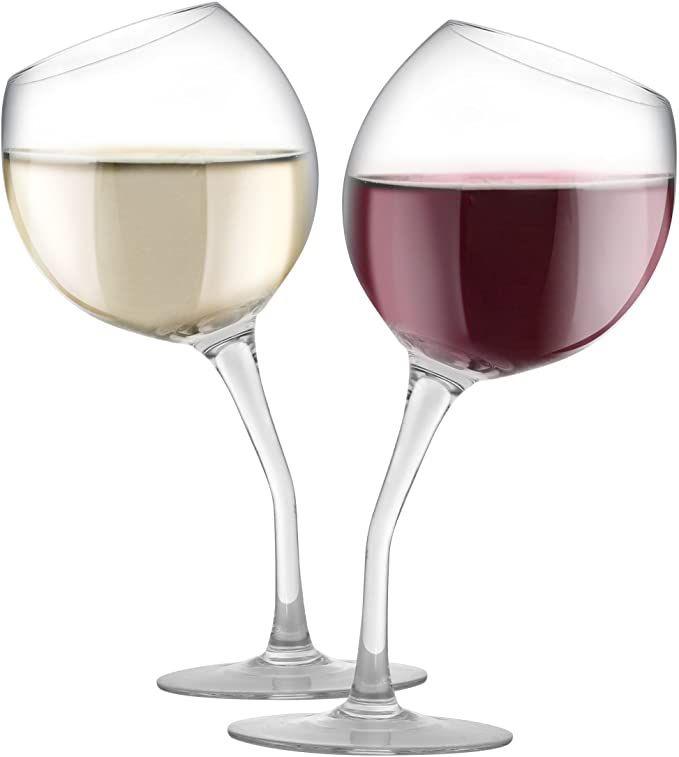 Tilted Couple Wine Glasses