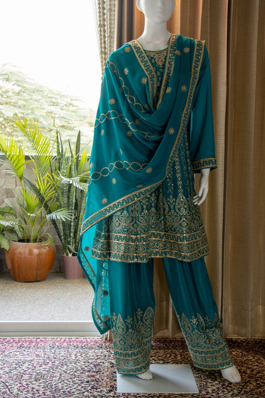 Chinnon Short Anarkali with Salwar
