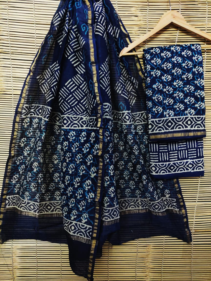 Dabu Hand Block Printed Suits