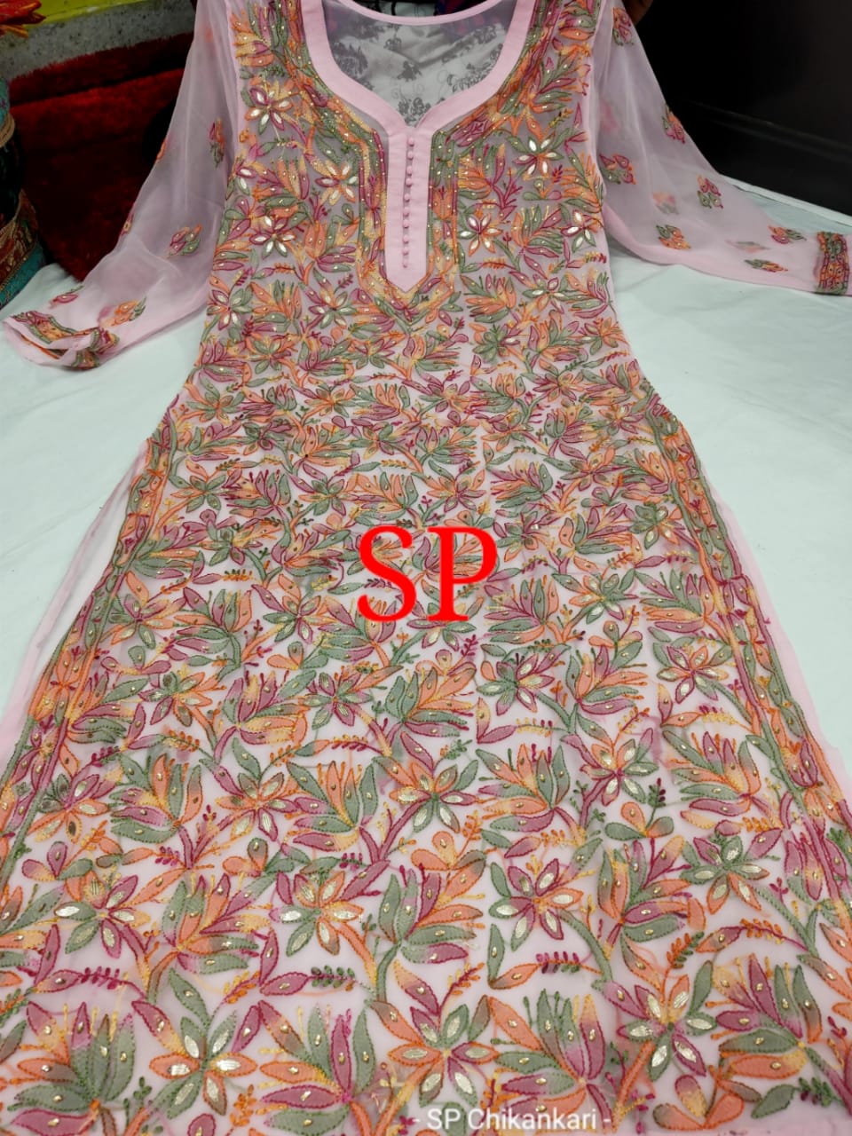 Georgette Chikankari kurti