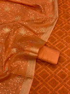 Handloom Chanderi with zari boota