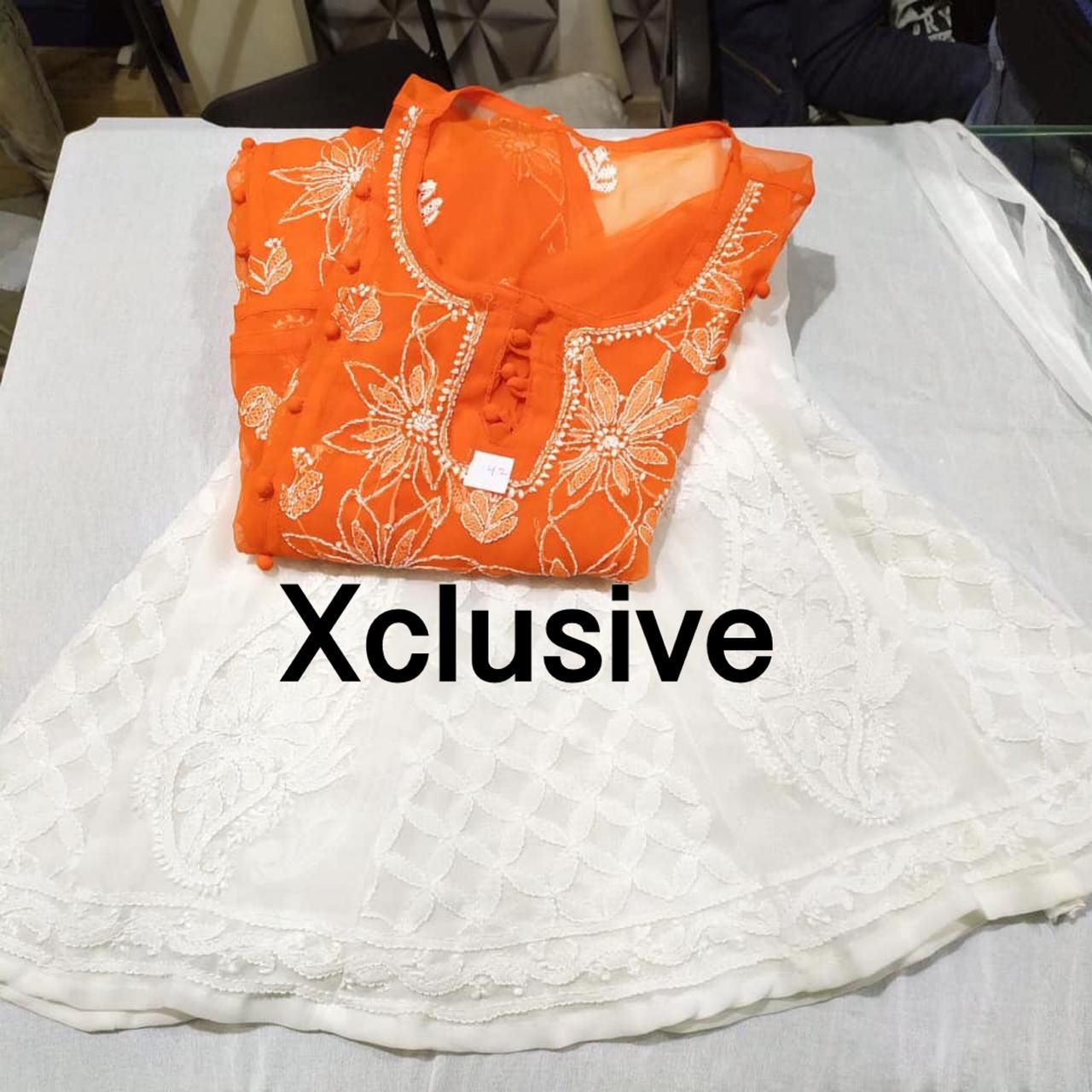 Lucknowi Kurtis with Kali Shararas
