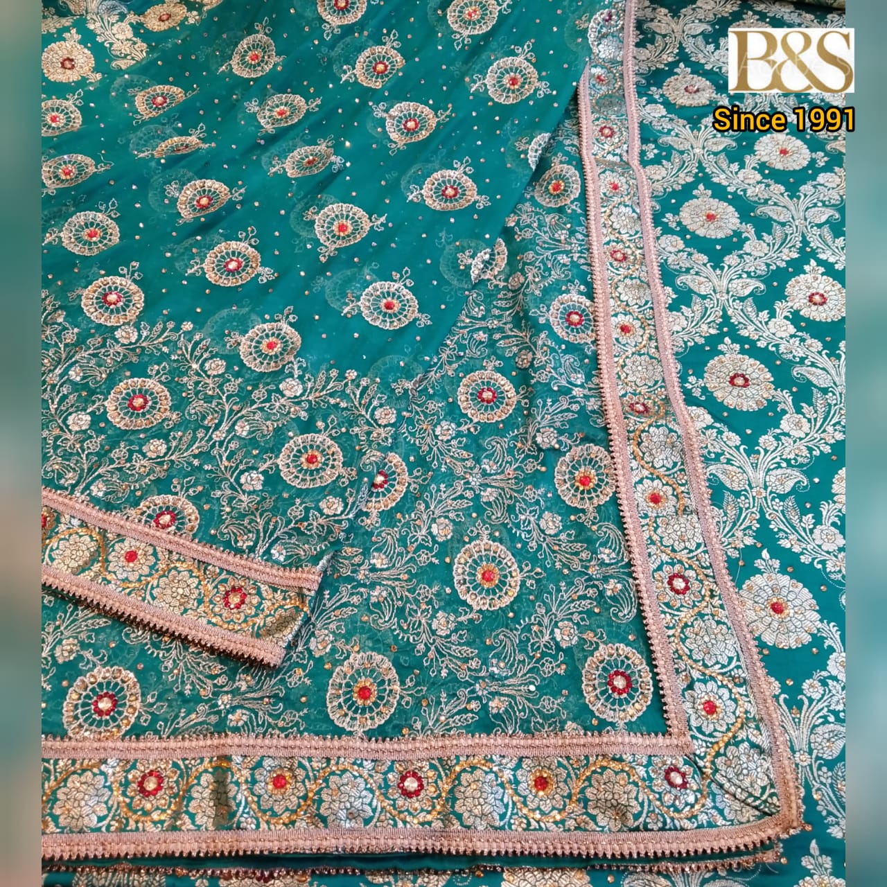 Heavy Work Velvet Lehenga with Net Dupatta